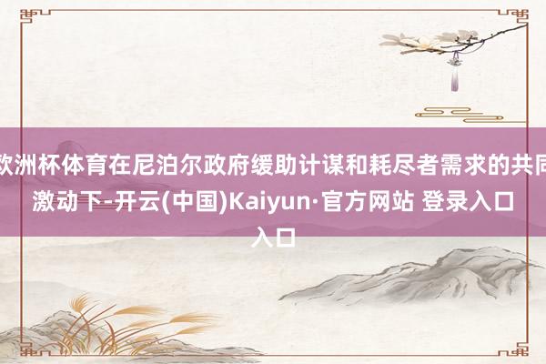 欧洲杯体育在尼泊尔政府缓助计谋和耗尽者需求的共同激动下-开云(中国)Kaiyun·官方网站 登录入口